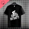 Unisexs Funny OH SHIFT Racing Bicycle Graphic Tshirt 100 Cotton Short Sleeve Round Neck Humor Style Casual Sports Tshirt