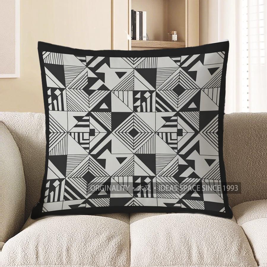 2D Geometric Pattern Decorative Digital Print Pillowcases Pattern Cushion Cover Suitable For Sofa Bedroom Car Pillow Cover