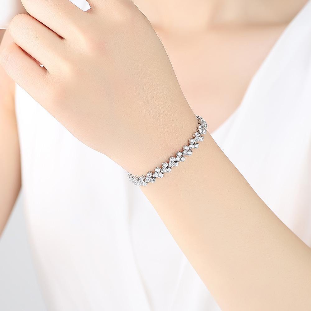 New Korean Double-Layered Starry Diamond Roman Bracelet 