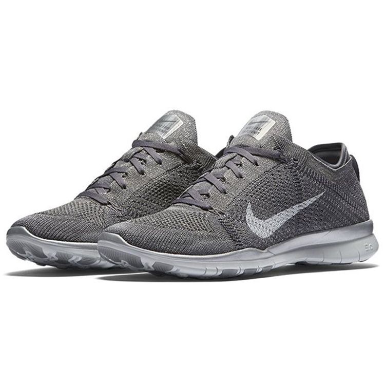 Nike Free TR Comfortable Fabric Shock Absorption Non-Slip Wear-Resistant Low-Top Casual Running Shoes Women sneakers Gray 804534-002