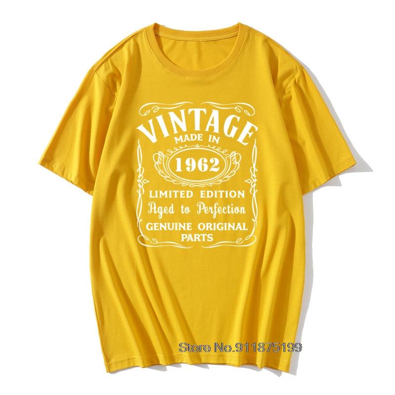 Vintage Made In 1962 T-Shirt Anniversary Present Funny Unisex Graphic Graphic Cotton Short Sleeve Novelty O-Neck Father Tshirt