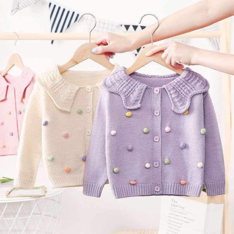 Girls' Knitted Cardigan Sweater - Autumn/Winter 2020 Toddler Fashion
