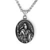 Vintage Retro Spartan Warrior Gladiator Pendant Necklace Chain Unisex Men Women Stainless Steel Fashion Gothic Amulet Talisman Jewelry