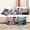 Game Anime Blue Archive Maple Design Cushion Cover Happy Autumn Harvest Decor Holiday Decorati Pillow Cover