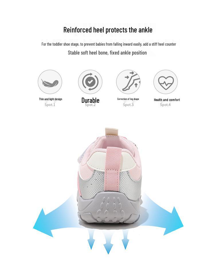 ABCKids 2026 Spring Kids' Lightweight Velcro Sports Shoes - Breathable and Casual for Boys and Girls