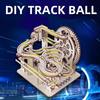 3D Wooden Puzzle Mechanical Ball Bearing Track Set - DIY Assembly Model Building Kit STEAM Educational Toy for Birthday Gifts