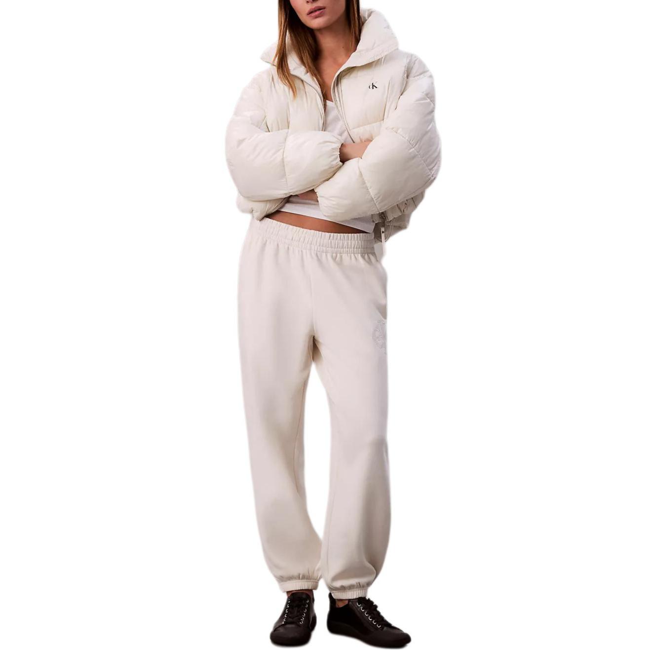 Calvin Klein Casual High-Waisted Loose Soft Comfortable Knitted Sweatpants Women bottoms 47E296G-YAS S