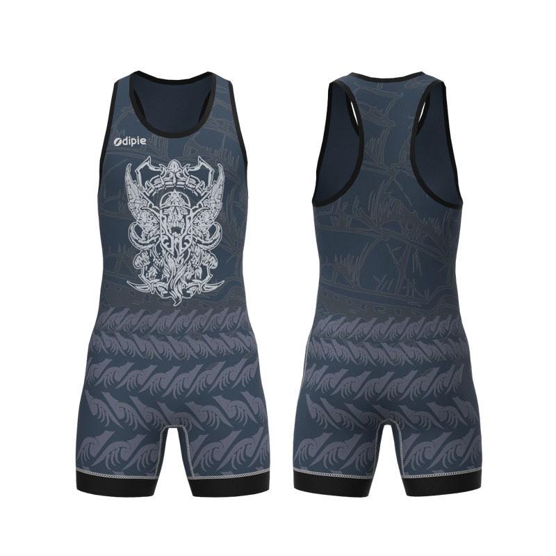 Canottiera da Lotta Libera con Stampa a Trasferimento Termico Uomo Donna Spandex Lycra Tuta Atletica a Compressione