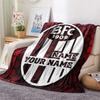 1PC Bologna Fc Custom Name Patterned Flannel Blanket Suitable For All Seasons For Home Decor Warmth And Comfort Gifts Holiday Present