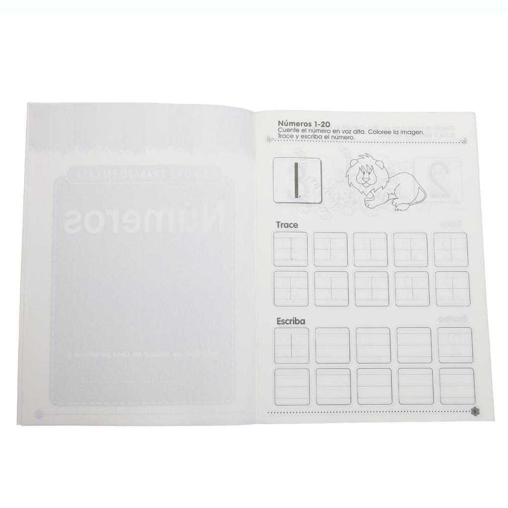 Non-Toxic 1-20 Spanish Números Calligraphy Copybook For Kids Handwriting Preschool Learning Practice Kindergarten Children Alphabet Books