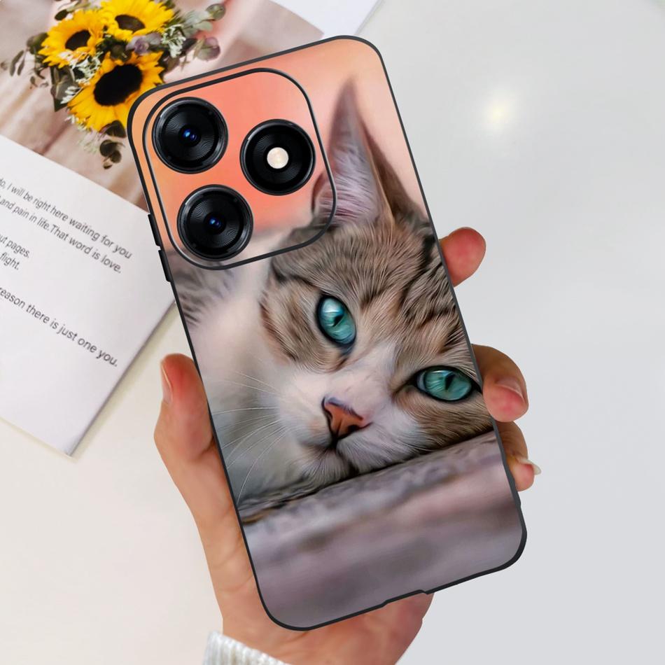 Phone Case For Tecno Spark 10 10C 2023 Fashion Flower Cat Butterfly Soft Silicone TPU Cases For Tecno Spark10 Spark10c KI5q KI5k