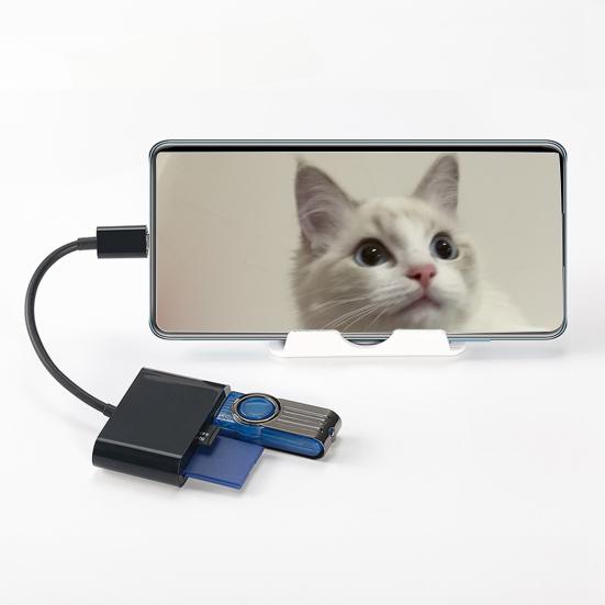 Čtečka karet 3v1 Multifunkční USB 2.0/Type-C U Disk Čtečka TF karet OTG Adaptér pro mobilní telefon