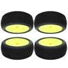 4pcs RC Car Tires Yellow Wheel Frame Rubber Tires Accessory Upgrade Parts for 1 8 RC Car Model