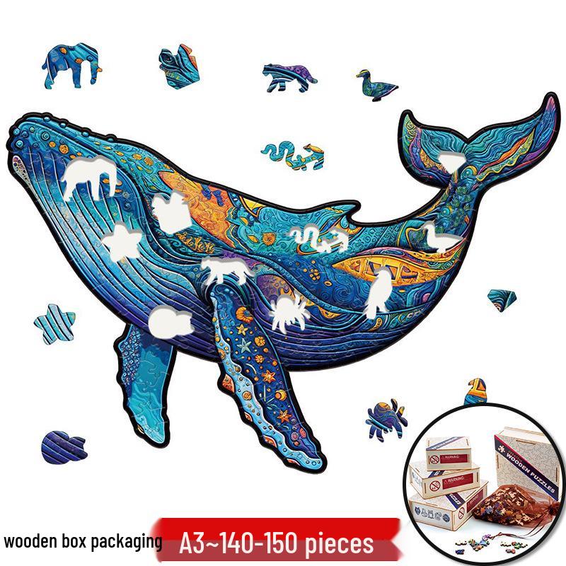 Irregular Animal Dog Penguin Wooden Puzzle in Stock
