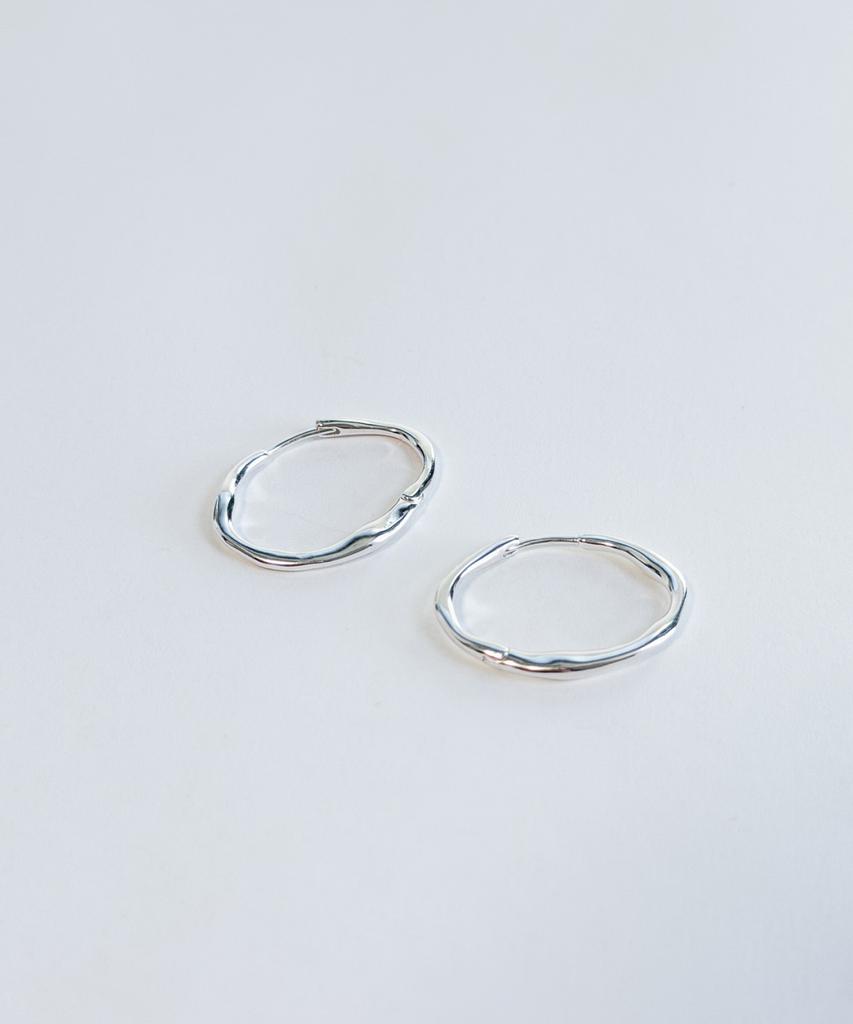 Knosis [925 Silver] Ellipse Ring Earrings