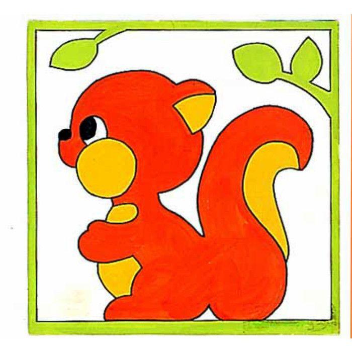 Kit canevas soudan enfant Ecureuil