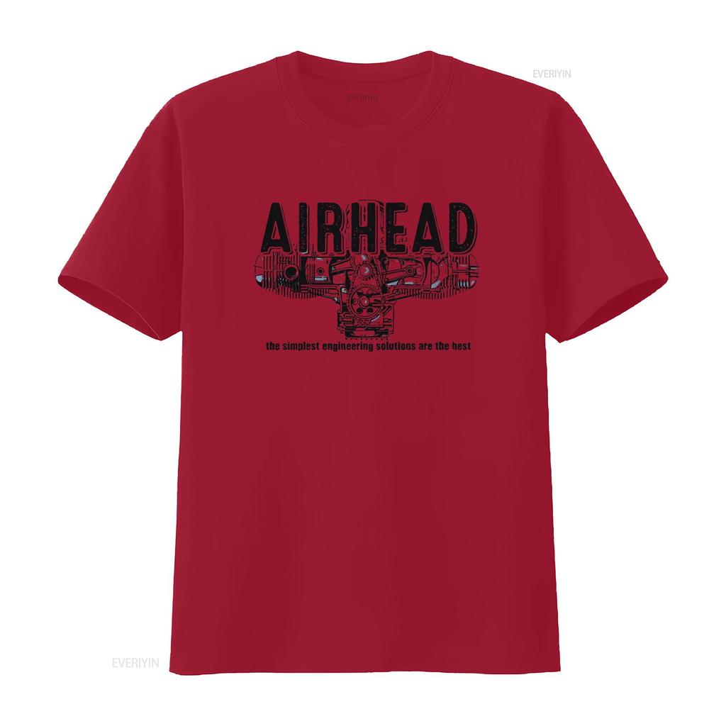 Motorcycle Biker Airhead Boxer Flat Twin Engine R80 R100 GS T Shirt Simple Engineering Design Vintage Washed Slightly