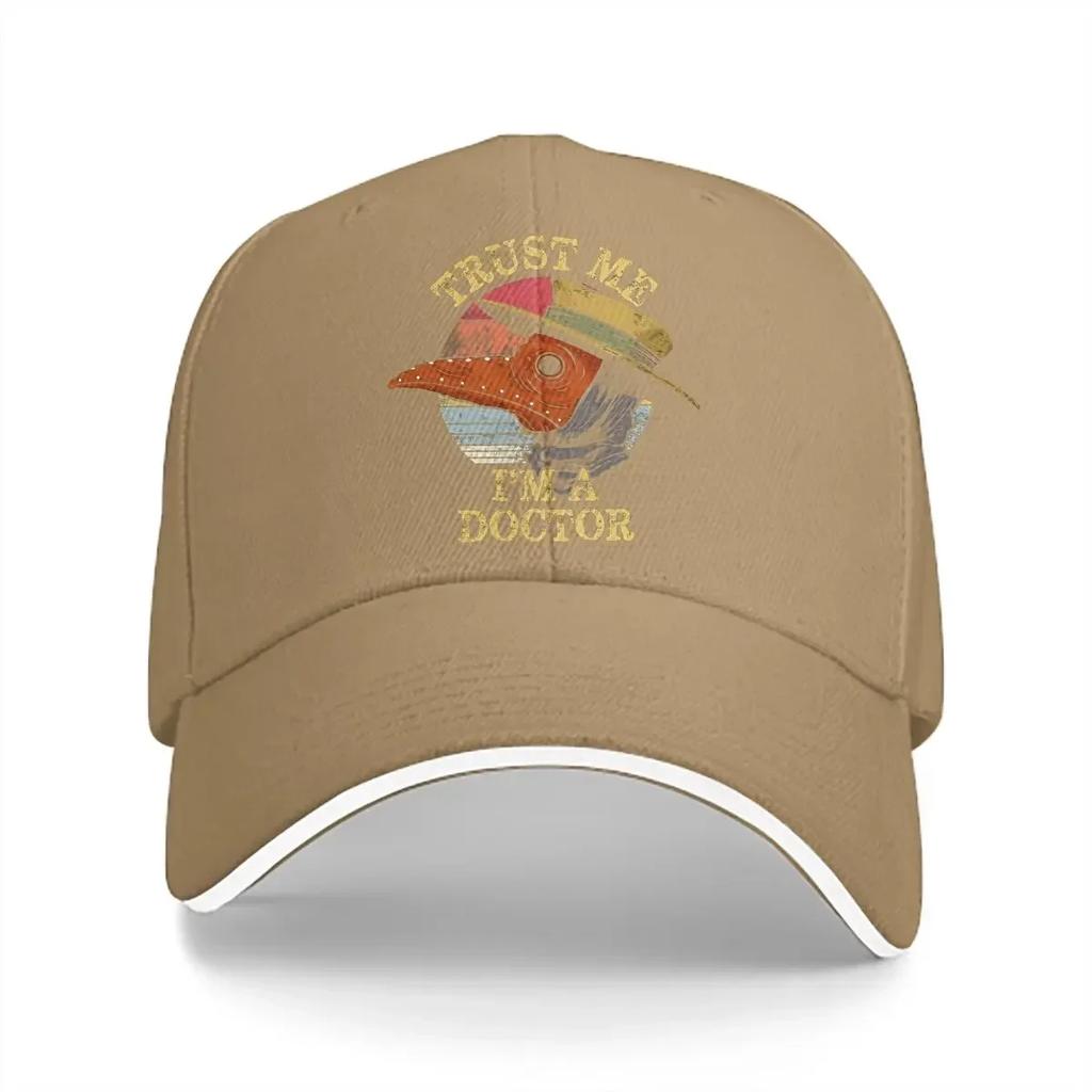 Pure Color Dad Hats Trust Me I'm A Doctor Retro Women's Hat Sun Visor Baseball Caps Plague Doctor Peaked Cap