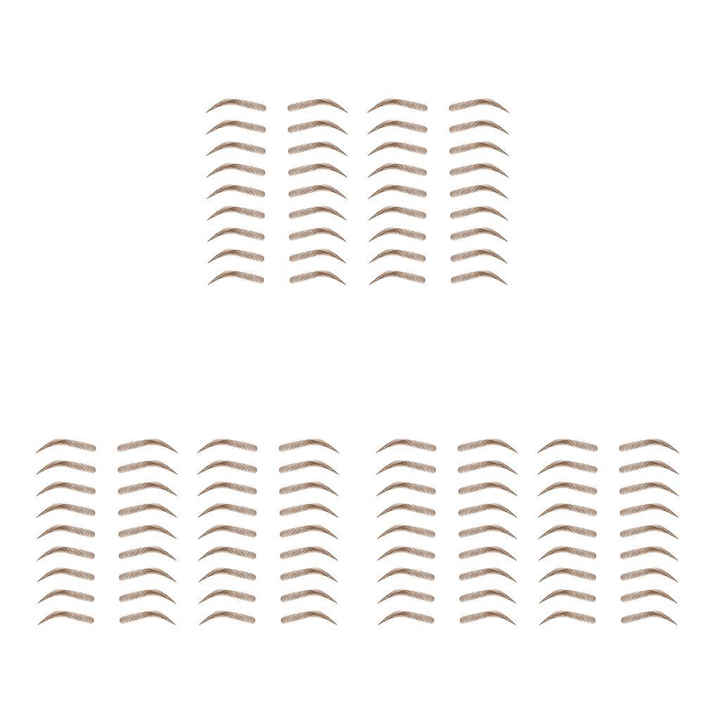 6 Pieces Girls Eyebrow Tattoos Stickers Realistic Waterproof Makeup Sticker Girl Cosmetic False Eyebrows Skin Making Up Patch
