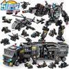 Lele Brothers Black Eagle Police Mech Vehicle, 51-in-1, Compatible with Lego Building Blocks, Assembly Toy for Boys