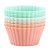 10Pcs Muffin Non-stick Cup Flexible Silicone Holiday Party Cupcake Liner for Household