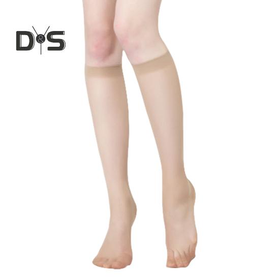 

1 пара женских длинных носков, ультратонкие прозрачные, противоскользящие, быстросохнущие юбки, однотонные, в японском стиле, длиной до икры, летние чулки средней длины бежевый