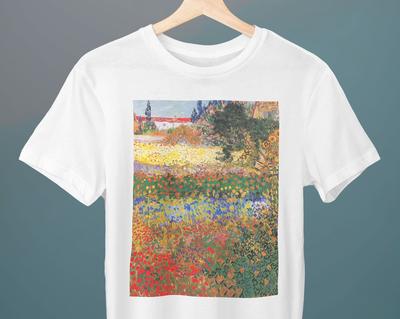 Flowering Garden, Vincent Van Gogh Painting, Unisex T-Shirt, Art T-Shirt, Fine Art T-Shirt, Gift for Her, Gift for Him, Art Lover Gift