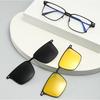 3 In1 Blue Light Blocking Glasses with Magnetic Polarized Clip-On Sunglass Lens Multi-use Polarized/ Night Vision Eyewear