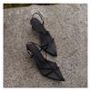 2025 Summer New Sandals Femininity Buckle Kitten High Heels Trendy Niche Design Simple Strap Women's Shoes