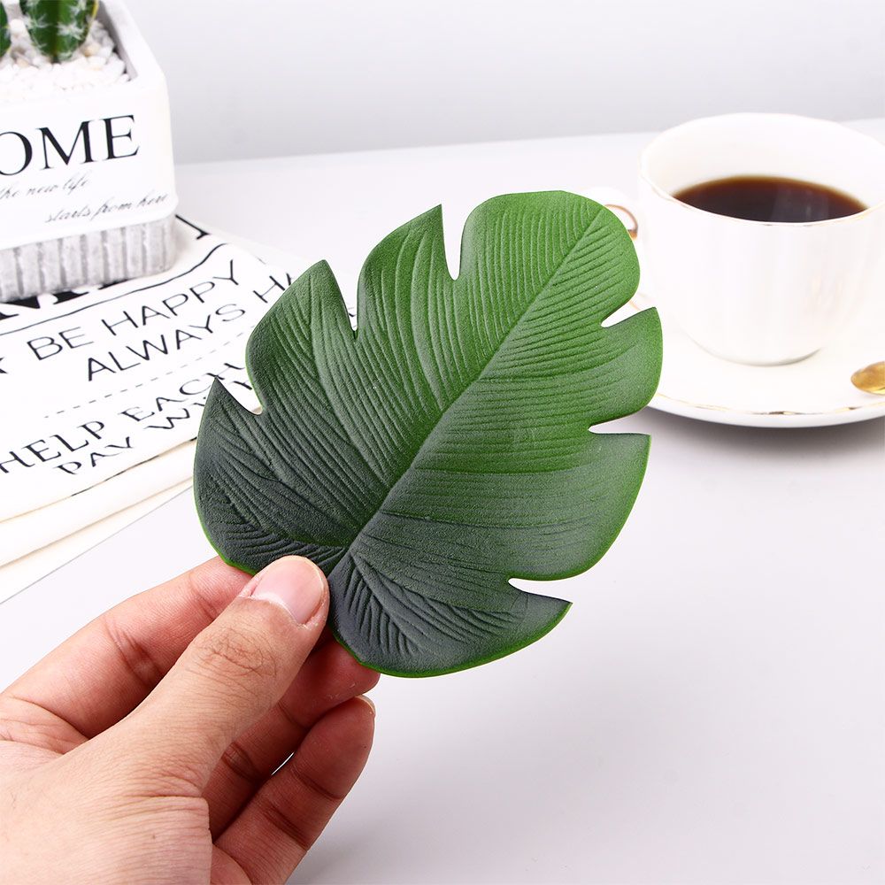 Tea Drink Wine Coffee Cup Artificia Palm Leaves Hawaii Theme Trivet Table Mat Coasters Placemats Mug Pad