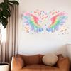 Wall Sticker Vibrant Color Angel Wings Wall Art Decal Creative Removable Sticker for Home Decoration