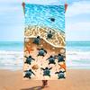 Anker gestreiftes nautisches Strandtuch Mikrofaser Schnelltrocknend Saugfähig Leicht Blaues Handtuch für Strand Pool Urlaub Reisen