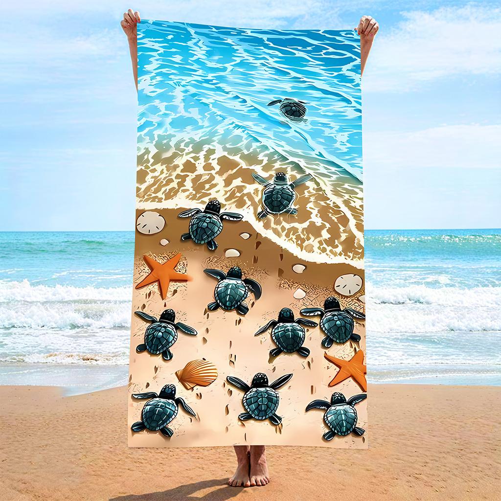Anker gestreiftes nautisches Strandtuch Mikrofaser Schnelltrocknend Saugfähig Leicht Blaues Handtuch für Strand Pool Urlaub Reisen