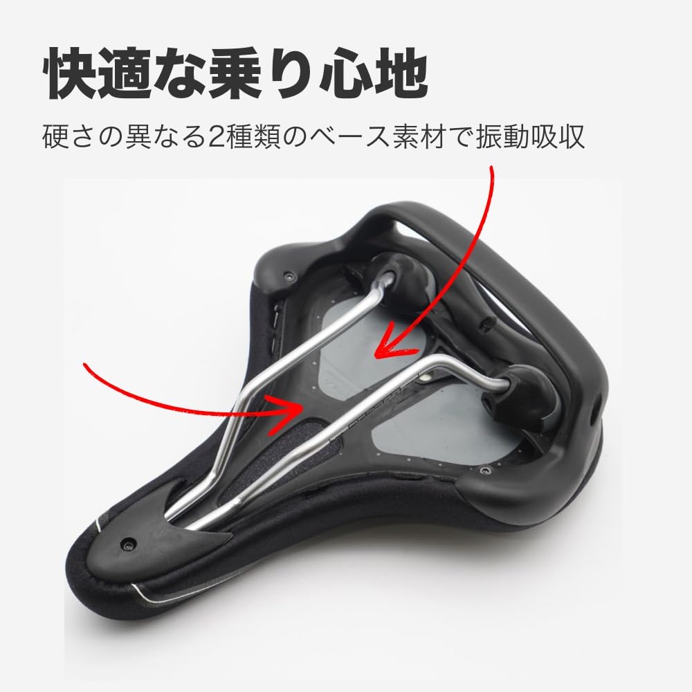 SERFAS Bicycle Saddle Cushioned City Bike - Pain-Free, Shock-Absorbing, Saddle, 192mm, CB-300
