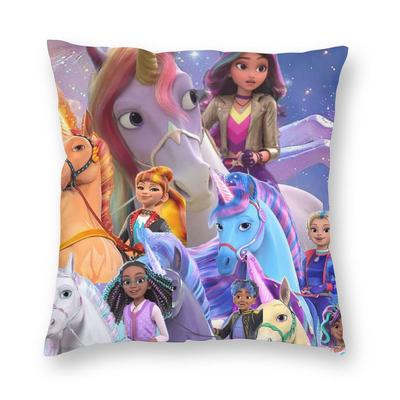 Housse de coussin carrée Housse de coussin Coussin jetable pour la maison la chambre la voiture Unicorn Academy