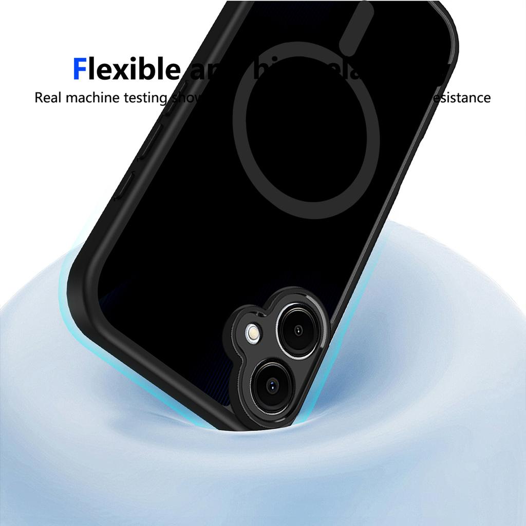 For Samsung Galaxy A06 5G Magnetic Case Skin Touch Matte Translucent PC + TPU Anti-Drop Phone Cover