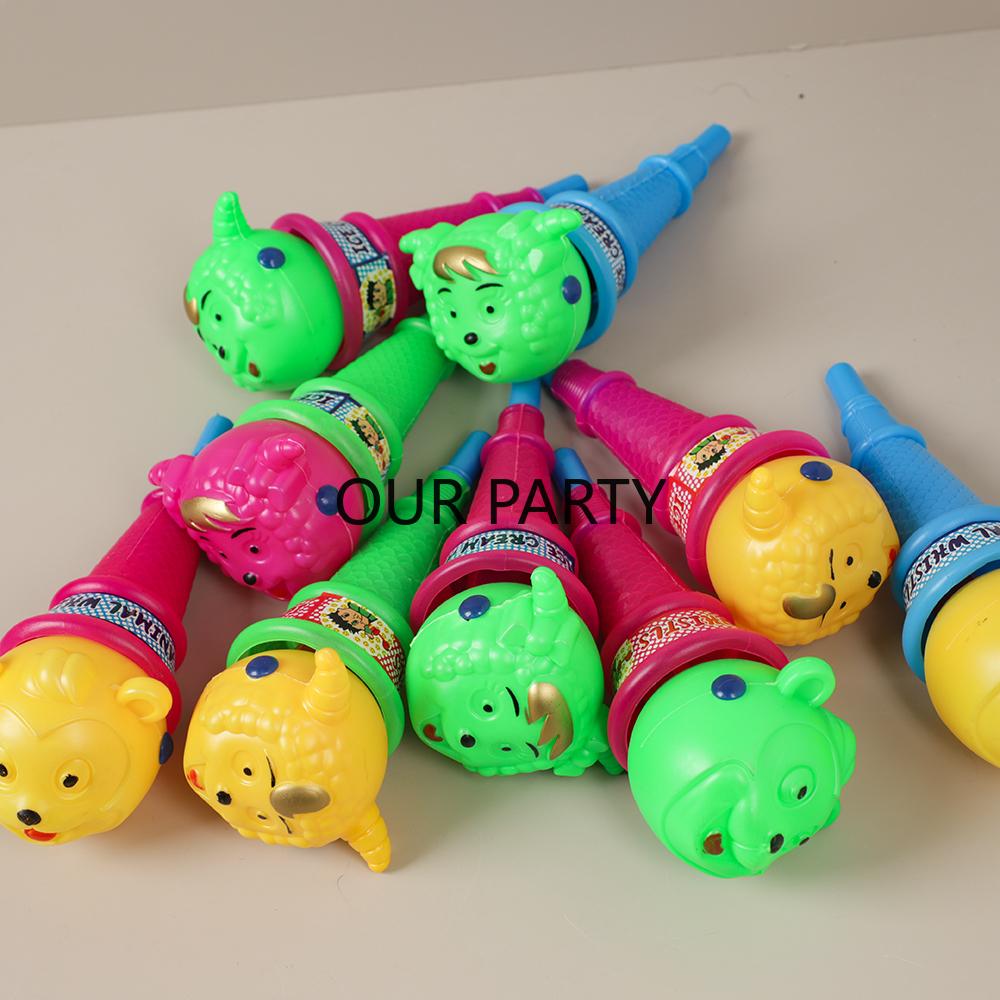

5Pcs Cartoon Animal Ice Cream Blowout Whistles Noice Maker Toy for Kids Birthday Party Favors Baby Shower Gifts Pinata Fillers
