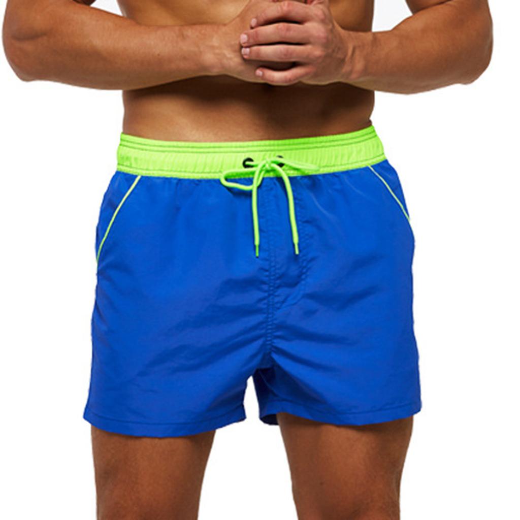 Men's Beachwear, Surfing Pants, Back Pocket Zipper, Solid Color, 3-pants, Quick Drying, Waterproof, Swimming Trunks