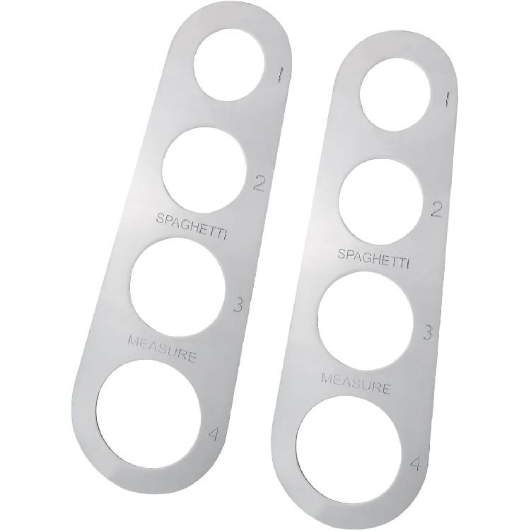 2PCS 180mm Length Stainless Steel Pasta Quick Measuring Tool Kitchen Cooking Tool Silver Kitchen Gadgets Spaghetti Ruler Rice Line Ruler