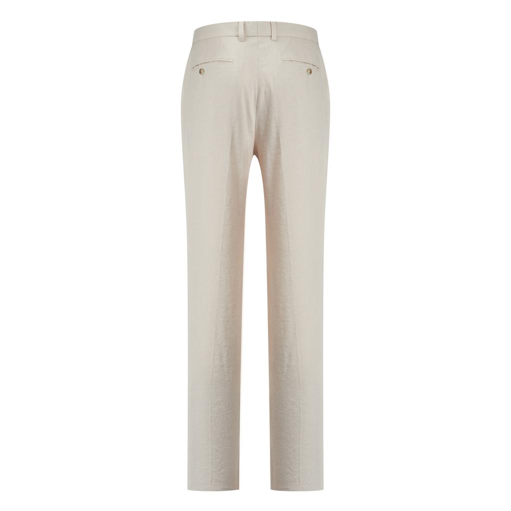 FERRAROMILANO Men'S Summer Linen Stretch Slacks Light Beige (Am0Dsl23151)