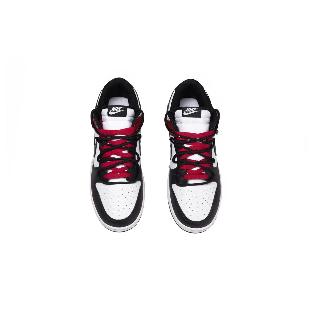 Nike Dunk Red Shadow Abrasion Resistant Breathable Low Top Skateboard Shoes Men's Black White Red HF5441-100(Team1555-)
