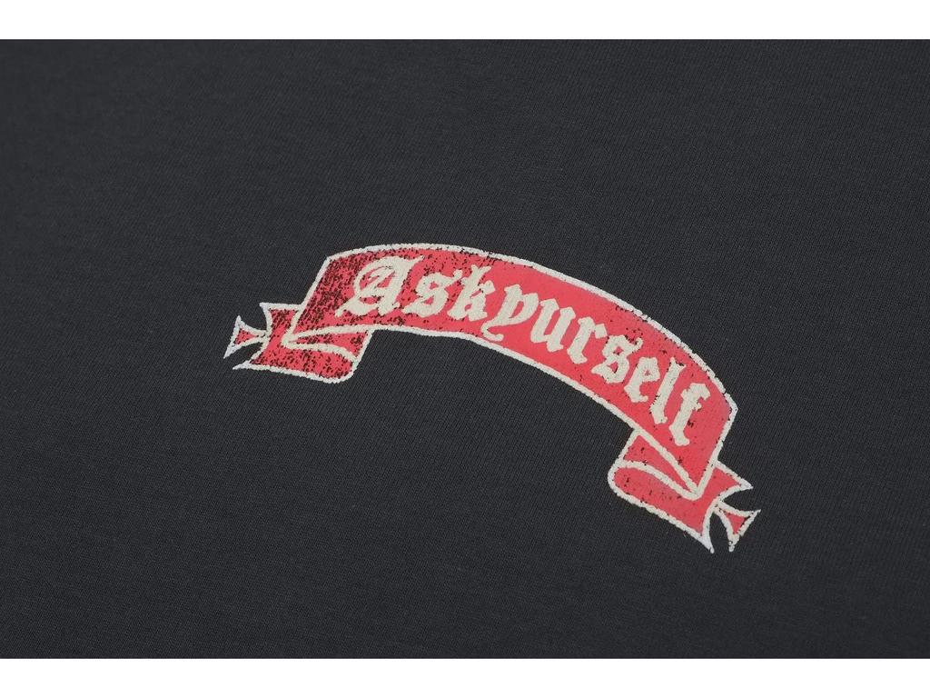 ASK ASKYURSELF Logo Printed Cotton Double Yarn T-Shirt