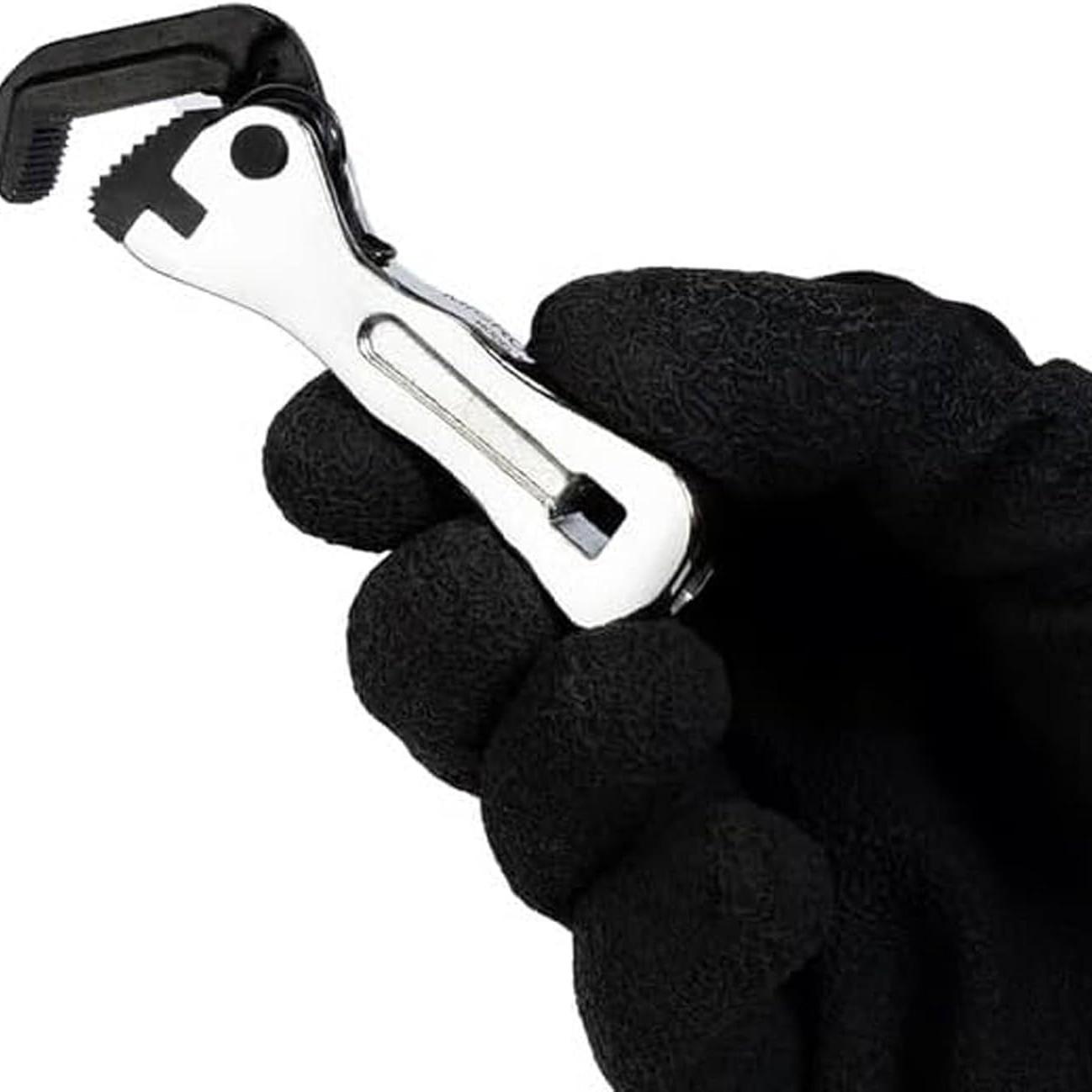 

Mini Stubby Wrench Crowfoot Wrench Set Micro Adjustable Stubby Wrench for Tight Spaces Spanner for DIY Home Repair Plumbing Work чёрный