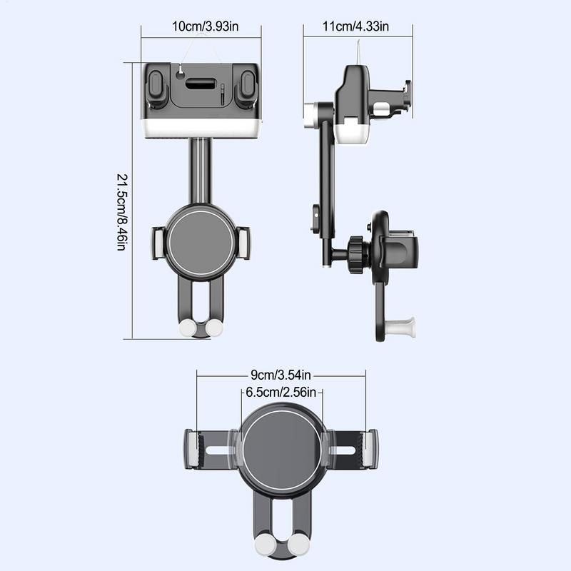 Rear View Mirror Phone Mount 360 Rotation Auto Cellphone Cradle Vehicle Cellphone Stand For Car Truck SUV Drivers Delivery