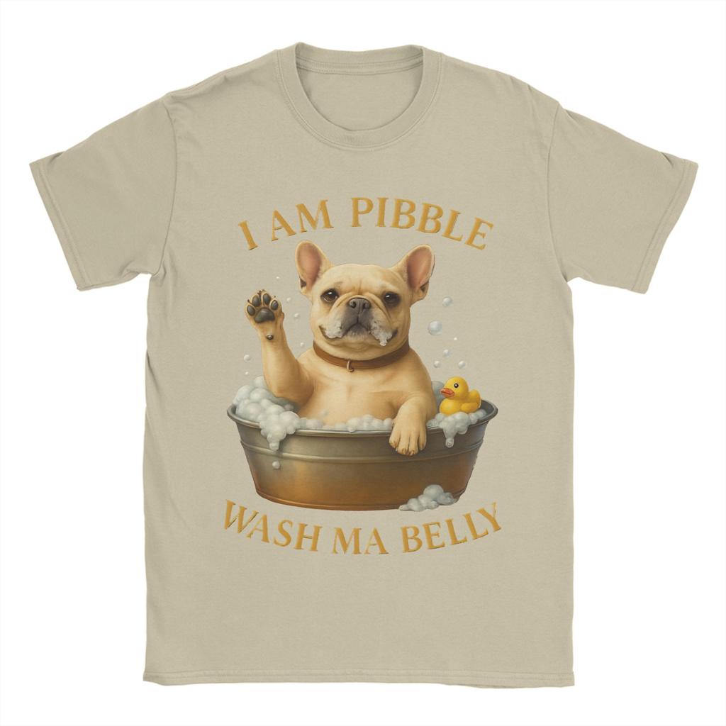 Lustiges Pibble Meme Wasch meinen Bauch T-Shirt für Männer Frauen Grafikdruck T-Shirts Baumwollkleidung
