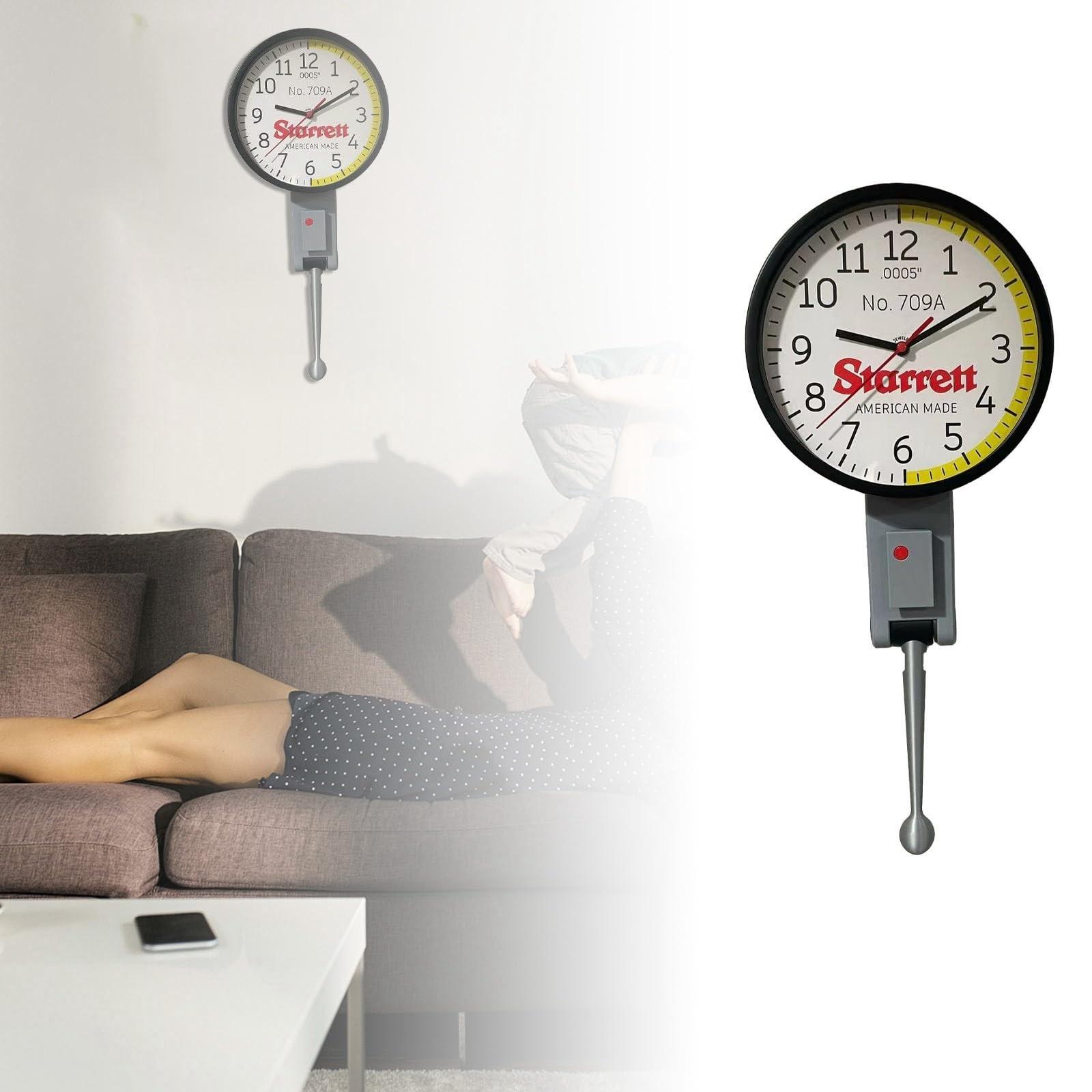 

8-дюймовые настенные часы с циферблатом и индикатором Отличный подарок Настенные часы с циферблатом для инженеров-механиков Ретро-стиль Творческая личность Украшение One Size