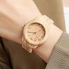 3 Stück/Set Damen Kreative Uhr Trendiges Kunststoffmaterial Academy-Stil Quarzuhr Kombinationsset Geburtstagsgeschenk Festtagsgeschenk