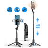 L12D Foldable Detachable Dual Fill Light Expandable Selfie Stick Tripod with for 4.0 Rotatable 1085mm Ultra Long
