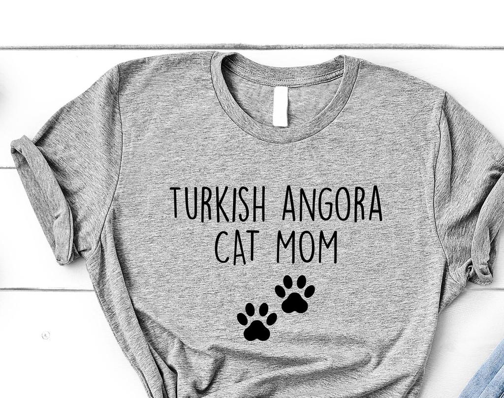 Turkish Angora Cat T-Shirt, Turkish Angora Cat Mom Shirt, Cat Lover Gift Womens - 2830