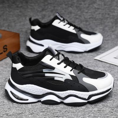 Modische neue atmungsaktive Herrenschuhe für Frühling und Sommer mit dicken Sohlen, rutschfest und verschleißfest, Lauf-, Sport- und Freizeitschuhe